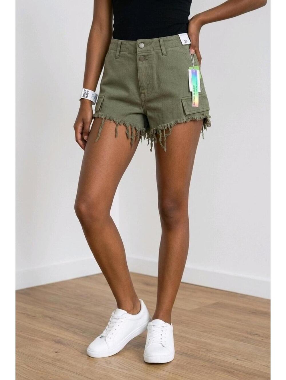 Tinseltown Olive Cargo Shorts sz 1 junior girls